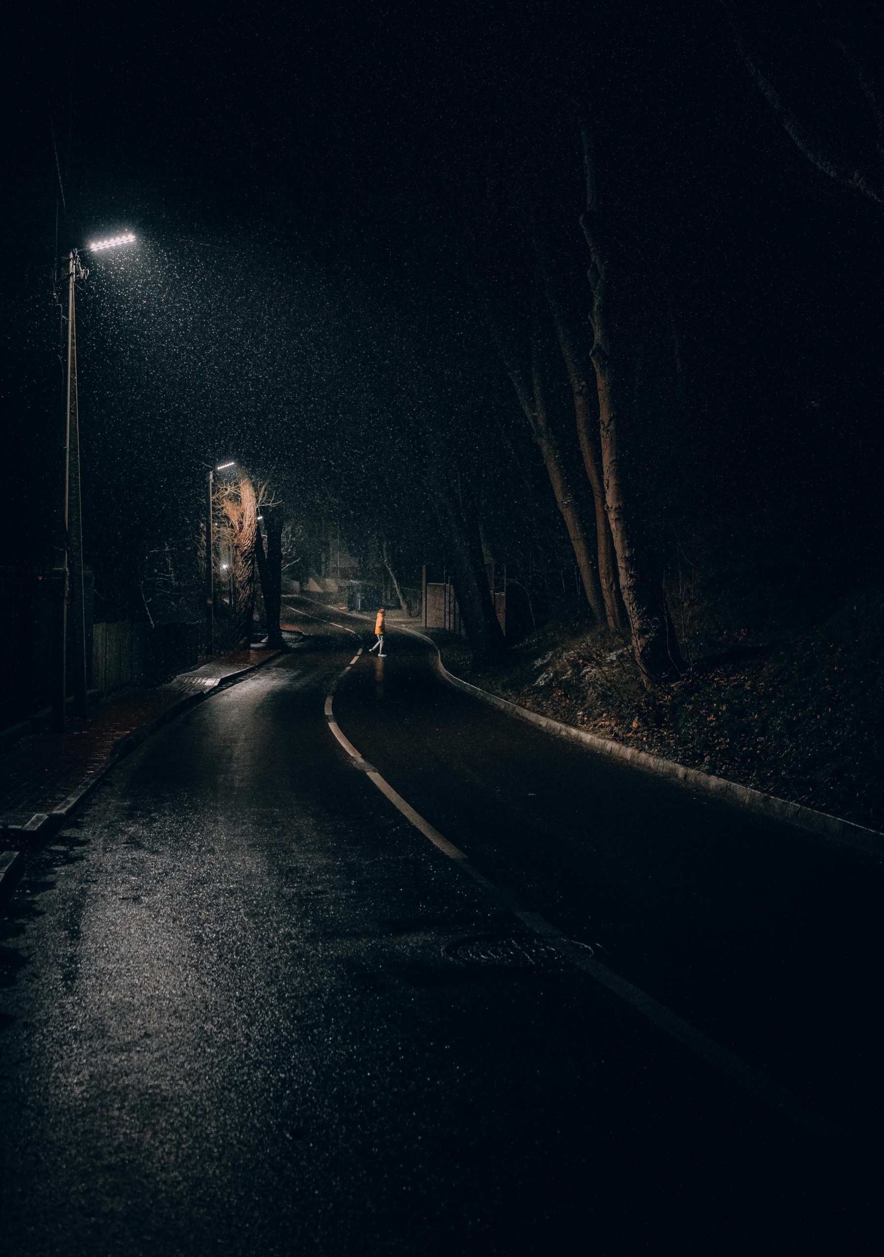 Éclairage public nocturne